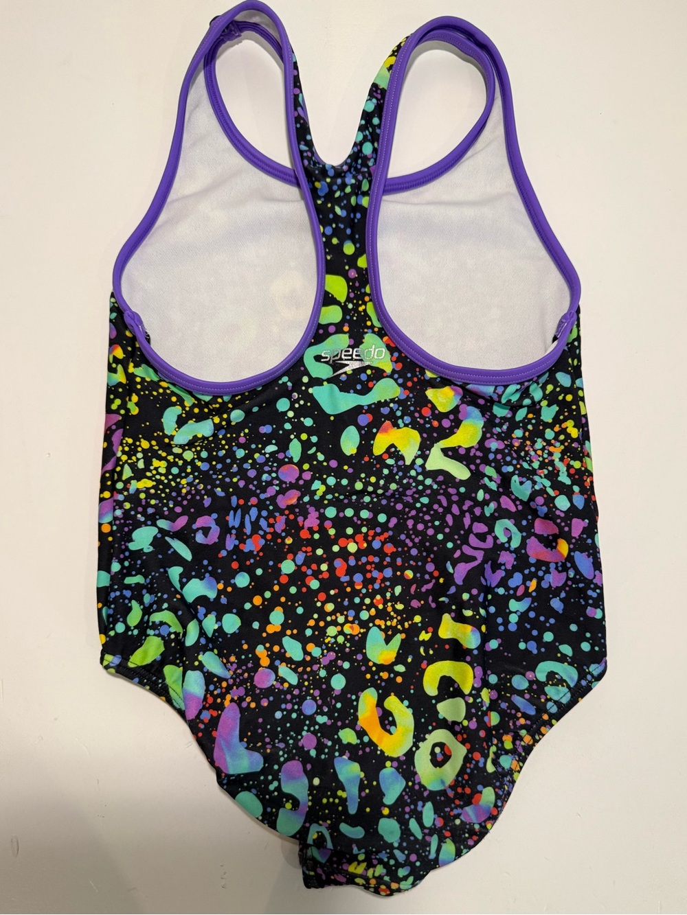 Speedo Rainbow Leopard Print Swimsuit | Girls Size 6